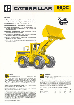 Gumikerekes homlokrakodók Caterpillar 980 C