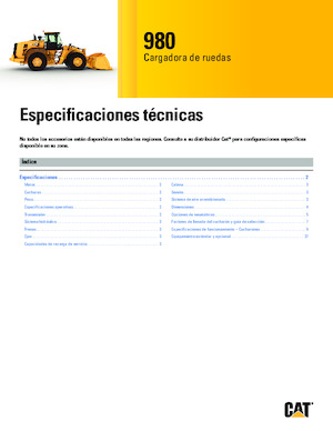 Gumikerekes homlokrakodók Caterpillar 980