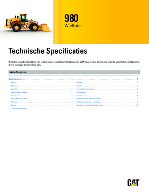 Gumikerekes homlokrakodók Caterpillar 980