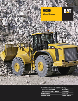 Gumikerekes homlokrakodók Caterpillar 980H