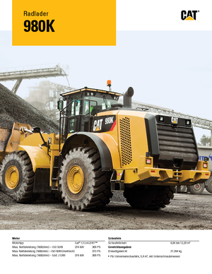 Gumikerekes homlokrakodók Caterpillar 980K