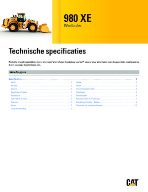 Gumikerekes homlokrakodók Caterpillar 980 XE