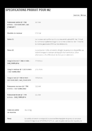 Gumikerekes homlokrakodók Caterpillar 982