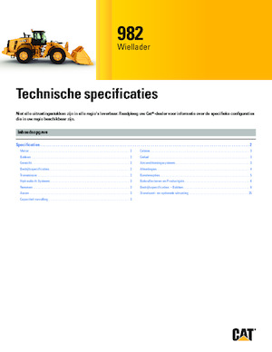 Gumikerekes homlokrakodók Caterpillar 982