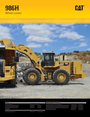 Gumikerekes homlokrakodók Caterpillar 986H