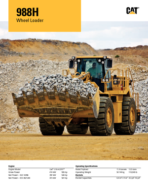 Gumikerekes homlokrakodók Caterpillar 988H