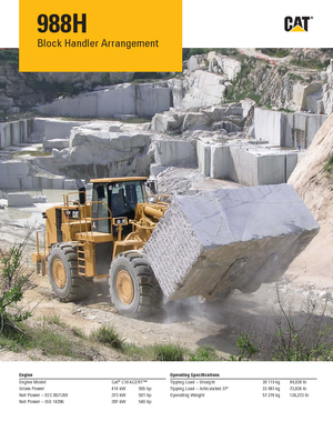 Gumikerekes homlokrakodók Caterpillar 988H