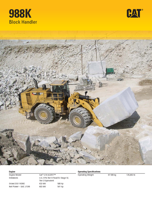 Gumikerekes homlokrakodók Caterpillar 988K