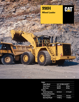 Gumikerekes homlokrakodók Caterpillar 990H