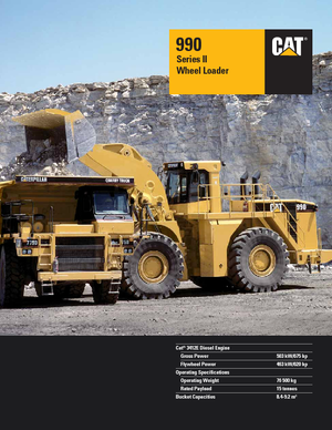 Gumikerekes homlokrakodók Caterpillar 990 II