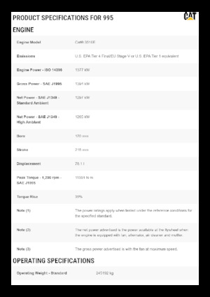 Gumikerekes homlokrakodók Caterpillar 995