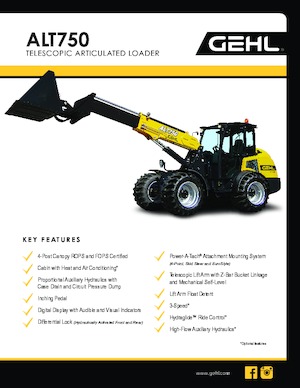 Gumikerekes homlokrakodók Gehl ALT750