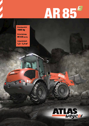 Gumikerekes homlokrakodók Atlas AR 85 E