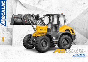 Gumikerekes homlokrakodók Mecalac AS1600