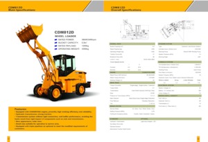 Gumikerekes homlokrakodók Lonking CDM858
