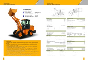 Gumikerekes homlokrakodók Lonking CDM816D