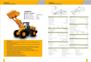 Gumikerekes homlokrakodók Lonking CDM858