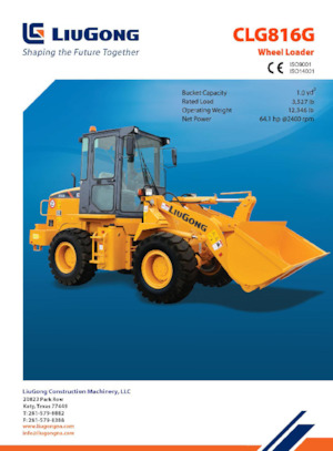 Gumikerekes homlokrakodók Liugong CLG816G 