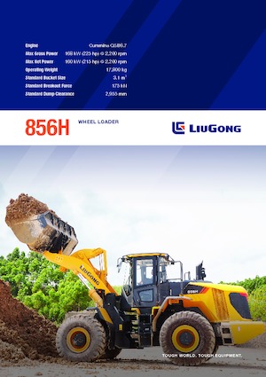 Gumikerekes homlokrakodók Liugong 856H