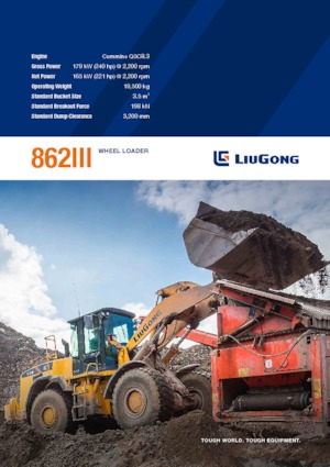 Gumikerekes homlokrakodók Liugong 862 