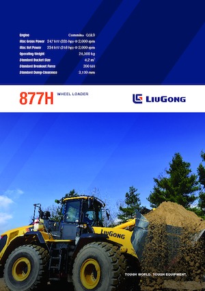 Gumikerekes homlokrakodók Liugong 877H