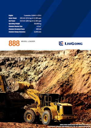 Gumikerekes homlokrakodók Liugong 888 