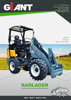 Gumikerekes homlokrakodók Giant D 337 T X-TRA