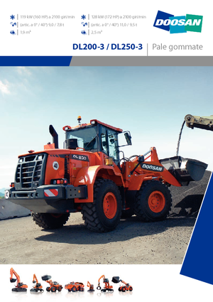 Gumikerekes homlokrakodók Doosan DL250-3