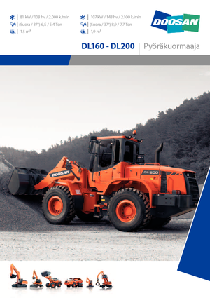 Gumikerekes homlokrakodók Doosan DL 200