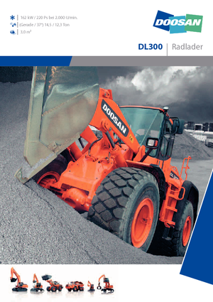 Gumikerekes homlokrakodók Doosan DL 300