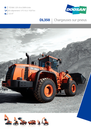 Gumikerekes homlokrakodók Doosan DL 350
