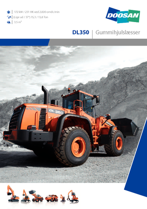 Gumikerekes homlokrakodók Doosan DL 350