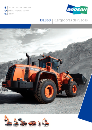 Gumikerekes homlokrakodók Doosan DL 350