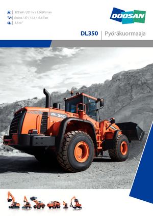 Gumikerekes homlokrakodók Doosan DL 350