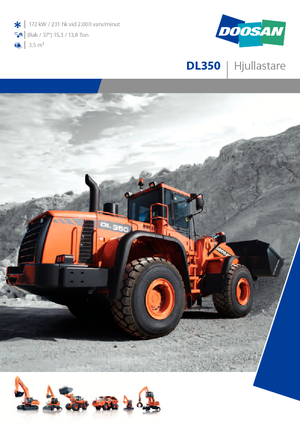 Gumikerekes homlokrakodók Doosan DL 350