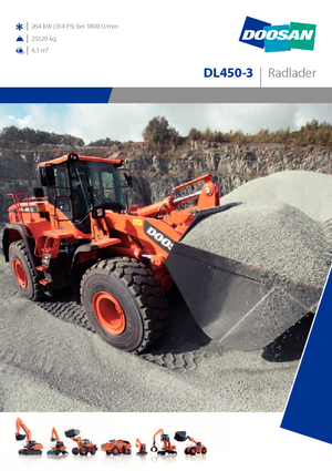 Gumikerekes homlokrakodók Doosan DL450-3