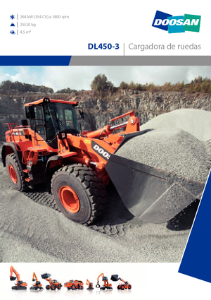 Gumikerekes homlokrakodók Doosan DL450-3