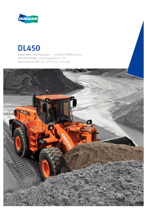 Gumikerekes homlokrakodók Doosan DL 450
