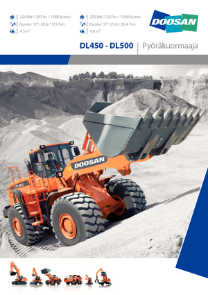 Gumikerekes homlokrakodók Doosan DL 500