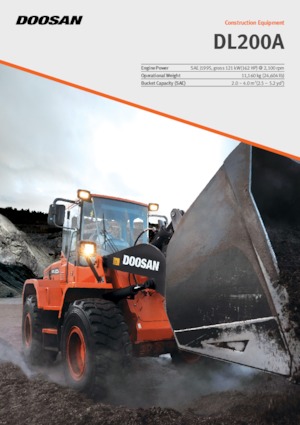 Gumikerekes homlokrakodók Doosan DL200A