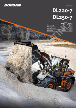 Gumikerekes homlokrakodók Doosan DL250-7
