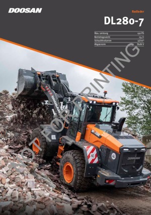 Gumikerekes homlokrakodók Doosan DL280-7