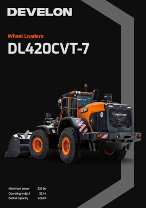 Gumikerekes homlokrakodók Develon DL420 CVT-7