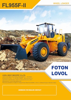 Gumikerekes homlokrakodók Foton Lovol FL955F-II