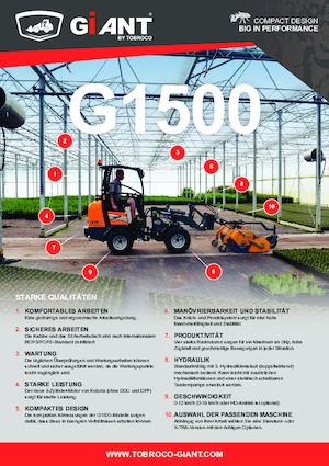 Gumikerekes homlokrakodók Giant G1500