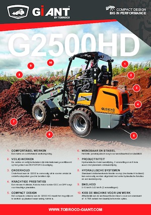 Gumikerekes homlokrakodók Giant G2500 X-tra HD