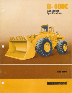 Gumikerekes homlokrakodók International Harvester H-400C