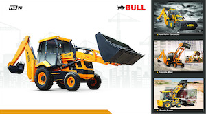 Gumikerekes homlokrakodók Bull HD76 4WD