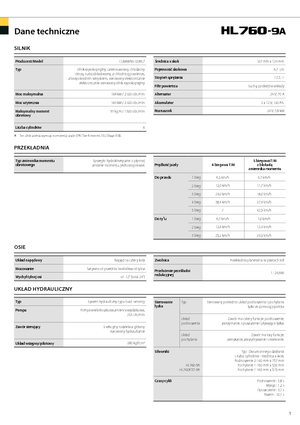 Gumikerekes homlokrakodók Hyundai HL 760-9 A