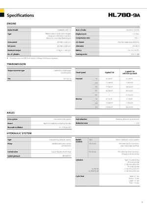 Gumikerekes homlokrakodók Hyundai HL 780-9 A